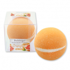 Badekugel mit Schafmilch 125g in Cellobox, Grapefruit 
