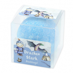 Bath bomb with sheep milk 125g in a box "Drachen Stark", Cloud breeze 