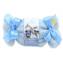 Bath bomb with sheep milk 125g in a washcloth "Drachen Stark", Cloud breeze 