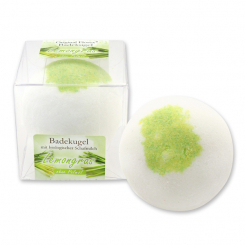 Bath bomb with sheep milk 125g in a box, Lemongrass 