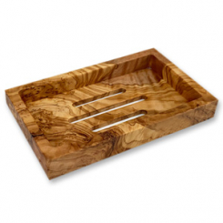 Wooden soap dish rectangular with a border 13x7,6cm 