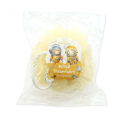 Duschpuschel "Weltall Traumfahrt", weiß 