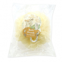 Shower sponge "Beste Freunde", white 