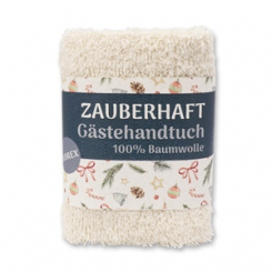 Waschtuch 30x30cm "Zauberhaft", creme 