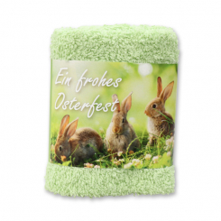 Hand towel 30x30cm "Ein frohes Osterfest", green 