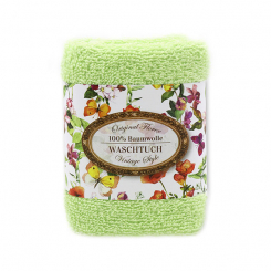 Towel 30x30cm "Vintage motif 133", green 
