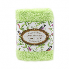 Towel 30x30cm "Vintage motif 176", green 