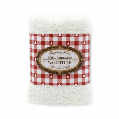 Towel 30x30cm "Vintage motif 41", white 