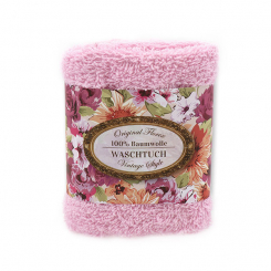 Towel 30x30cm "Vintage motif 73", light pink 