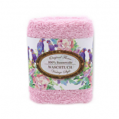 Towel 30x30cm "Vintage motif 82", light pink 