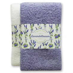 Guest towel 30x50cm "Lavendeltraum", lilac/white 