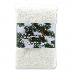 Gästehandtuch 30x50cm "Schöner Wintertraum", weiß 