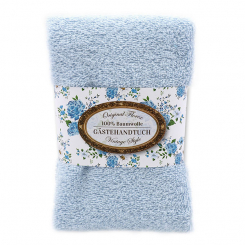 Towel 30x50cm "Vintage motif 114", blue 
