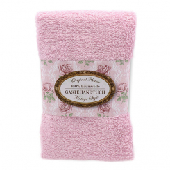 Gästehandtuch 30x50cm "Vintage-Motiv 19", rosa 