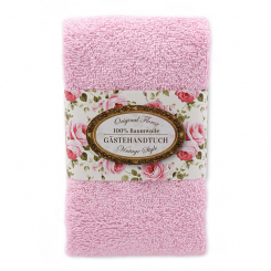 Towel 30x50cm "Vintage motif 205", light pink 