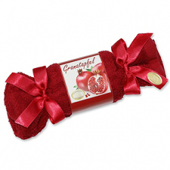 Schafmilchseifen Waschzuckerl mit Mascherl eckig 100g, Granatapfel 