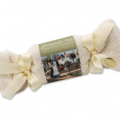 Schafmilchseife eckig 100g im Waschlappen, Gartenseife 