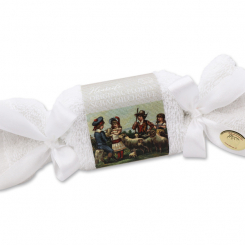 Schafmilchseife eckig 100g im Waschlappen, Heuseife 