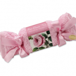 Schafmilchseife eckig 100g im Waschlappen, Rose Diana 