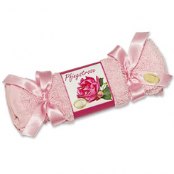 Schafmilchseifen Waschzuckerl mit Mascherl eckig 100g, Pfingstrose 