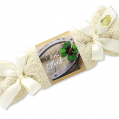 Sheep milk soap 100g in a washcloth "Viel Glück", Classic 