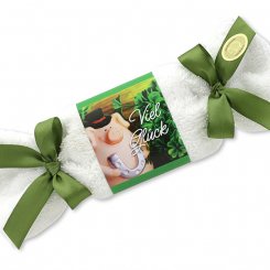 Sheep milk soap 100g in a washcloth "Viel Glück", Verbena 