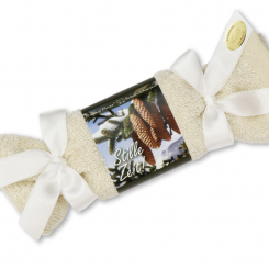 Sheep milk soap 100g in a washcloth "Stille Zeit", Swiss Pine 