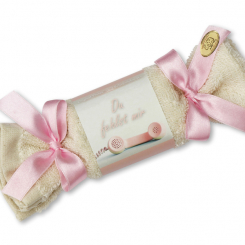 Sheep milk soap 100g in a washcloth  "Du fehlst mir", Jasmine 
