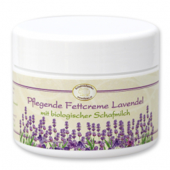 Pflegende Fettcreme mit biologischer Schafmilch 125ml, Lavendel 