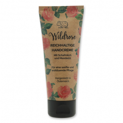 Hand cream with organic sheep milk 75ml "feel-good time", Wild rose 