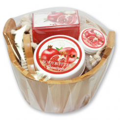 Wooden basket set 6 pieces, Pomegranate 