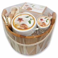 Wooden basket set 6 pieces, Almond 