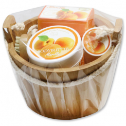 Wooden basket set 6 pieces, Apricot 