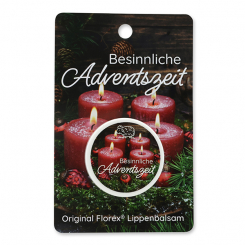 Lip balm 10ml with a card "Besinnliche Adventszeit", Classic 