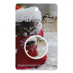 Lippenbalsam 10ml mit Karterl "Frohes Fest mit deinen Liebsten", Granatapfel 