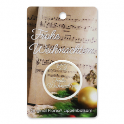 Lip balm 10ml with a card "Frohe Weihnachten", Classic 