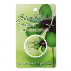 Lippenbalsam 10ml mit Karterl "Guten Rutsch! Viel Glück und Gesundheit", Eisenkraut 