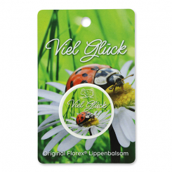 Lip balm 10ml with a card "Viel Glück", Verbena 