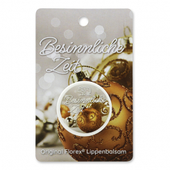 Lippenbalsam 10ml mit Karterl "Besinnliche Zeit", Zirbe 