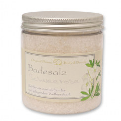 Bath salt 300g in a container classical, Christmas rose white 
