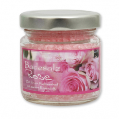 Badesalz 120g im Glas, Rose Diana 
