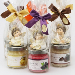 Badesalz 120g im Glas dekoriert, sortiert 