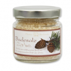 Bath salt 120g in a glass jar, Swiss pine 
