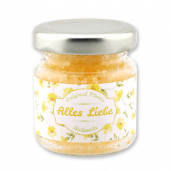 Bath salt 60g in a glass jar "Alles Liebe", Orange 