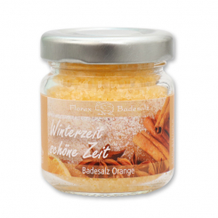 Badesalz 60g im Glas "Winterzeit, schöne Zeit", Orange 