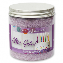 Bath salt 300g in a container "Alles Gute", Lavender 