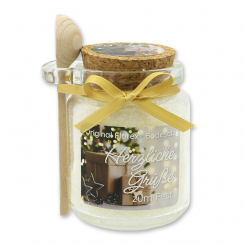 Badesalz 300g im Glas mit Holzlöffel "Herzliche Grüße zum Fest", Classic 