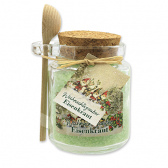 Badesalz 300g im Glas mit Holzlöffel "Weihnachtszauber-Motiv 12", Eisenkraut 