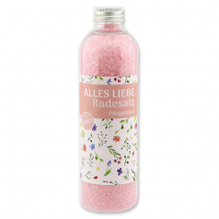 Badesalz 320g in der Flasche "Alles Liebe", Pfingstrose 