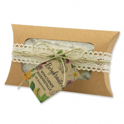 Bath salt 120g in a pillow with a window "feel-good time", Mountain herbs 